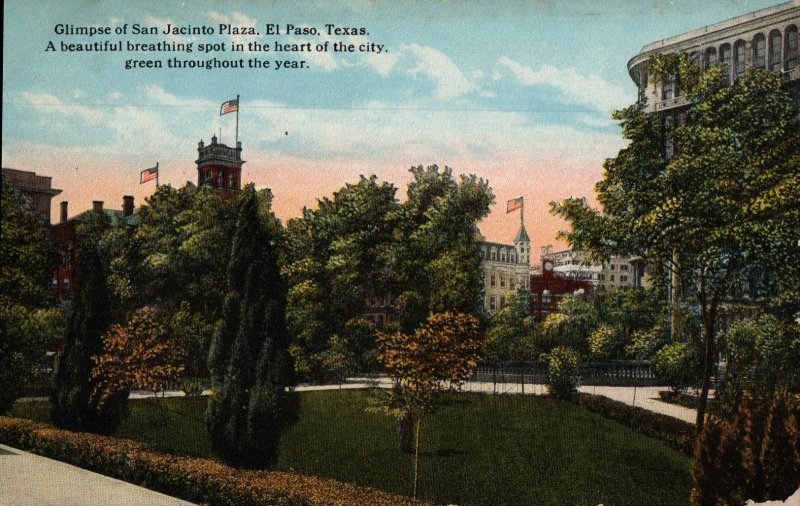 Glimpse of San Jacinto Plaza. El Paso, Texas    PC