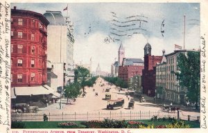 Vintage Postcard 1906 Pennsylvania Avenue Fr. Treasury Building Washington D.C.