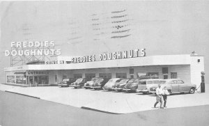 1951 Buffalo New York Freddie's Donuts Bakery autos occupation Postcard 25-11971