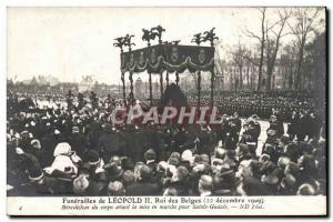 Old Postcard Funerals Leopold II King of Belgium December 22, 1909