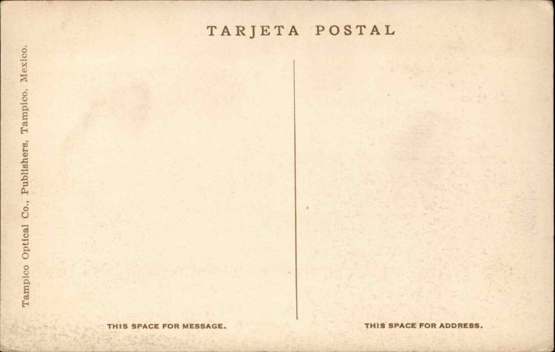 Tampico Mexico MX Estatua Juarez Plaza Juarez Vintage Postcard