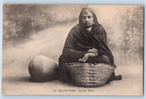 Egypt Postcard Egyptian Types Fortune Teller with Bag c1910 Antique Unposted