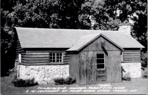 Real Photo Postcard Timberland Museum Pilot Knob State Park in Forest City, Iowa