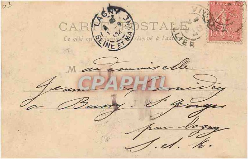 Postcard Old Bridge Vichy Allier