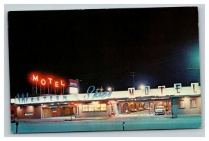 Vintage 1950's Advertising Postcard Western Skies Motel Cheyenne Wyoming