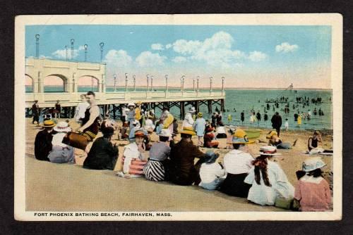 MA Fort Phoenix Bathing Beach FAIRHAVEN MASS Postcard