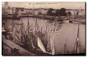 Postcard Old fishing boat La Rochelle port view