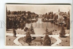 478667 Romania Bucharest lake in royal park mosque Vintage postcard