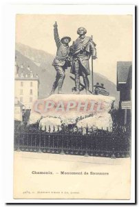 Chamonix Old Postcard Saussure Monument