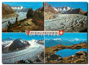 Modern Postcard Am grossen Aletschgletscher Langster Gletscher Europas