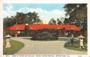 Home of Writer Irving Batcheller, Winter Park, Florida ca 1920s Vintage Postcard 