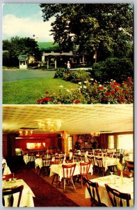 Vtg Matawan New Jersey NJ Buttonwood Manor Restaurant Dining Room Postcard