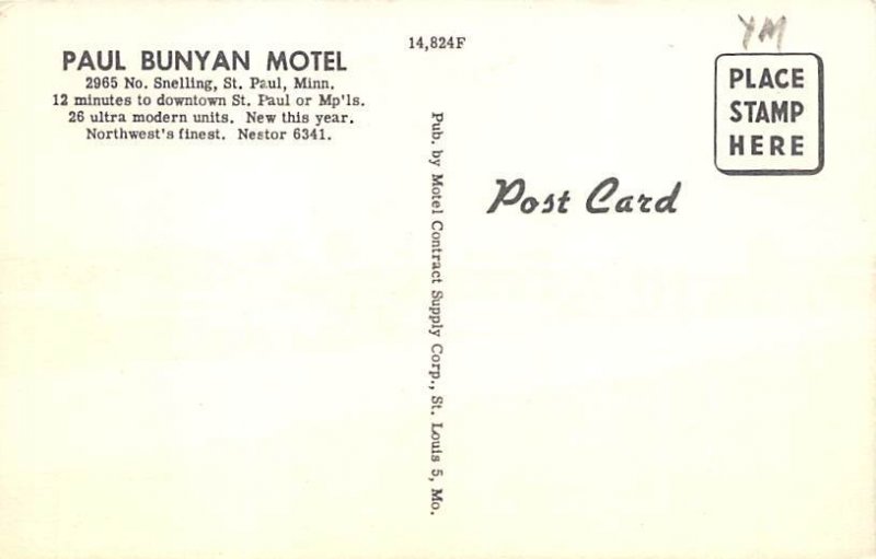 Paul Bunyan Motel  St. Paul,  MN