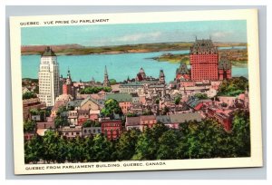 Vintage 1930's Postcard Quebec From the Parliament Building Quebec Canada