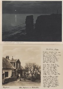 Helgoland Hoffmann Villa & Poem Rhyme German Postcard