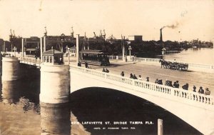 Tampa Florida New Lafayette St Bridge Real Photo Antique Postcard KK1260