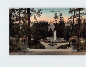 Postcard Geyser Fountain, Natatorium Park, Spokane, Washington