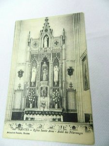 Vintage Postcard Nantes Eglise Sainte Anne Autel des Pelerinages France