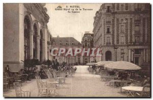 Vittel Old Postcard Grand hotel casino view of the terrace