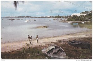 Boys on Beach, Mangrove Bay, Bermuda, 1964 PU