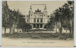 France MONTE CARLO Casino et Jardina c1905 Postcard L15