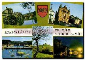 Old Postcard Espalion Aveyron Old Palace and the Red Bridge