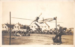 J51/ Sports RPPC Postcard c1910 High Jump Track and Field 25