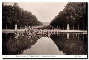 Old Postcard Park of Versailles Palace of Apollo Basin