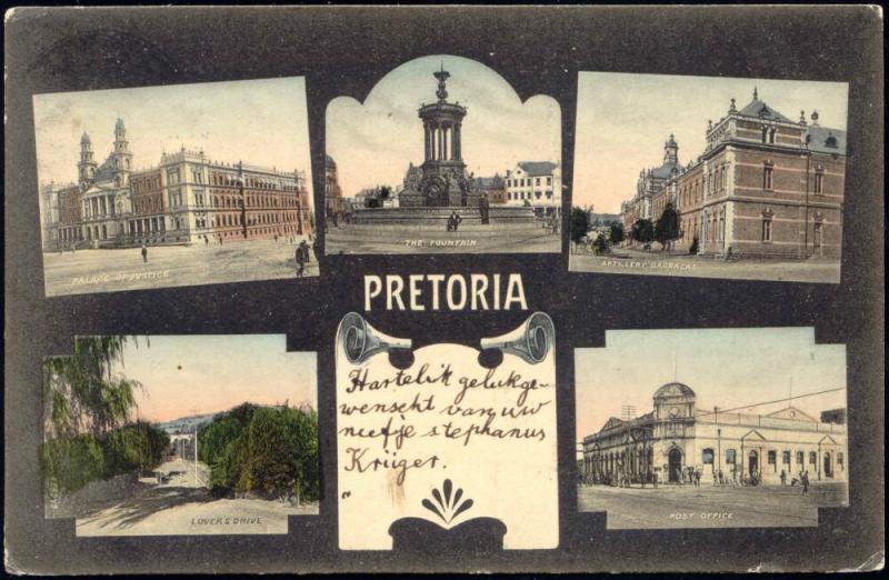 south africa, PRETORIA, Palace of Justice, Post Office, Artillery Barracks 1909