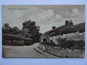 Devon Totnes HARBERTON Wesley Place / Vicarage Ball c1920s Postcard