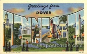 Greetings From Dover, Tennessee, USA Large Letter Town Unused 