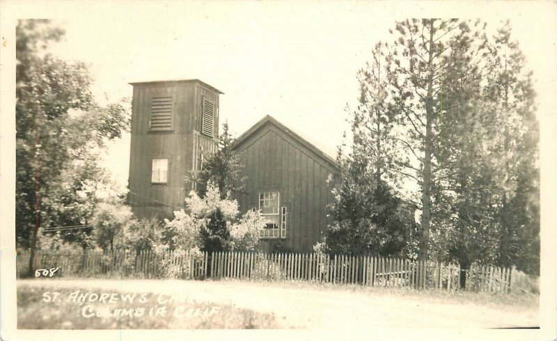 Posted RPPC California Columbia 1946 St. Andrews Church #508 23-2219