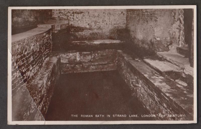 The The Roman Bath, Strand Lane, London - Used 1920s - Creased