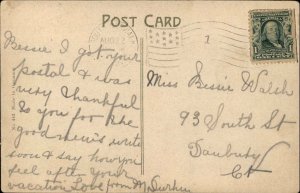 South Norwalk Connecticut CT Sea View Ave c1910 Postcard 