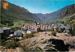 Postcard Modern Valls of Andorra Andorra La Velle Partial view of the Rocke B...