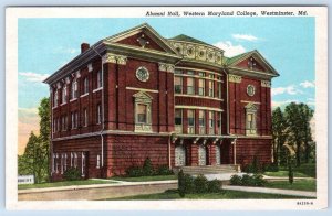 WESTMINSTER MARYLAND WESTERN MD COLLEGE ALUMNI HALL VINTAGE COFFMAN POSTCARD