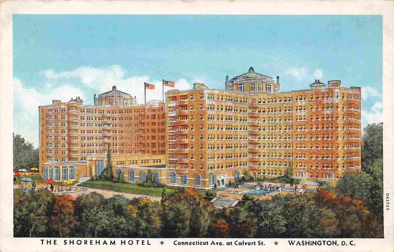 Shoreham Hotel Connecticut Avenue Washington DC postcard