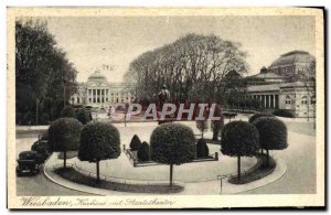 Old Postcard Wiesbaden Kurhaus mit Staatstheater
