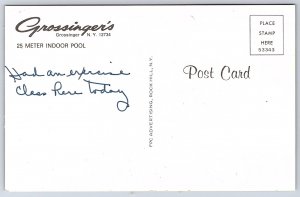 Grossinger's 25 Meter Indoor Swimming Pool Grossinger New York Resort Postcard