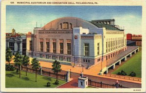 Municipal Auditorium And Convention Hall Philadelphia Pennsylvania Linen C157