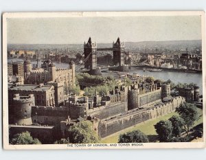 Postcard The Tower Of London, And Tower Bridge, London, England