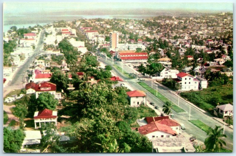 Postal-VISTA PARCIAL-MONROVIA, Liberia 