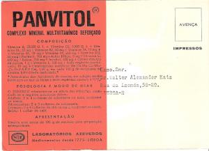 Panvitol, Lisbon Portugal postcard 1950s