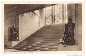 GENEVE, Switzerland, 1910-1920s; Bureau International Du Travail, Escalier Pr...