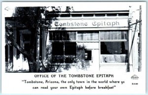 RPPC  TOMBSTONE, Arizona AZ  Newspaper Office TOMBSTONE EPITAPH Frasher Postcard
