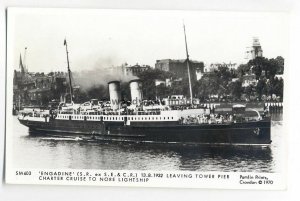 pp1061 - Ferry - Engadine leaving Tower Pier in 1932 - Pamlin postcard
