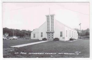 St Paul Lutheran Church Mt Vernon Iowa RPPC postcard