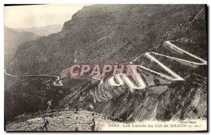 Old Postcard The laces of the Col de Braus