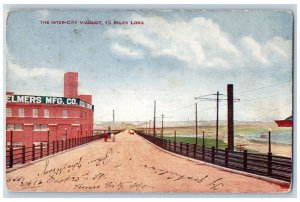 Kansas City Missouri MO Postcard The Inter-City 1 1/2 Miles Long Road Scene 1908