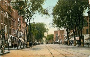 NH, Manchester, New Hampshire, Elm Street, Looking South, Souvenir Post Card